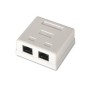 Roseta de superfície Aisens A139-0302/ Cat.6/ 2 sockets