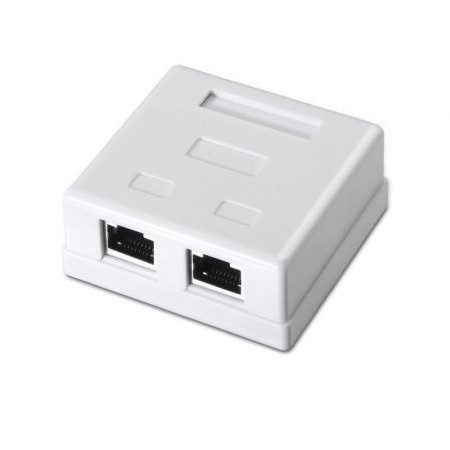 Roseta de superfície Aisens A139-0304/ Cat.6/ 2 sockets