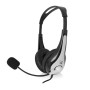 Ewent EW3562 headset e capacete Headset Headband Preto, Prata