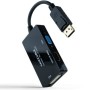 Adaptador DisplayPort Nanocable 10.16.3301-ALL/ HDMI Fêmea - DVI-D Fêmea - VGA Fêmea/ 20cm/ Preto