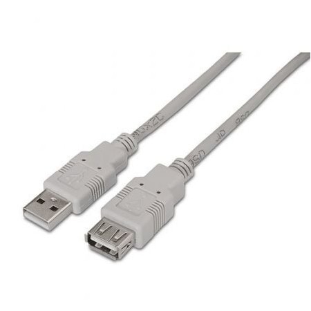 Cabo de extensão USB 2.0 Aisens A101-0013/ USB macho - USB fêmea/ 1,8 m/ bege