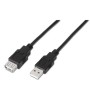 Cabo de extensão USB 2.0 Aisens A101-0017/ USB macho - USB fêmea/ 3 m/ preto