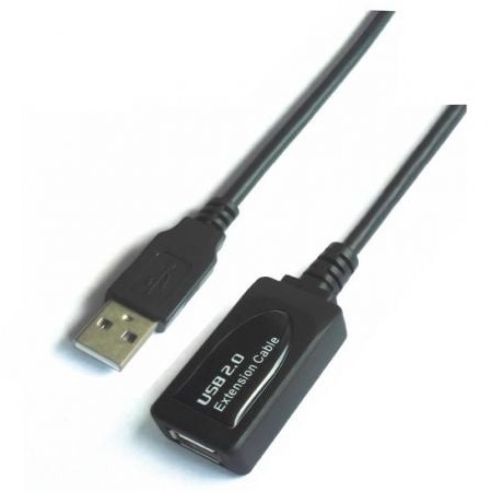 Cabo de extensão USB 2.0 Aisens A101-0018/ USB macho - USB fêmea/ 5 m/ preto