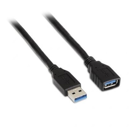 Cabo de extensão USB 3.0 Aisens A105-0041/ USB macho - USB fêmea/ 1 m/ preto