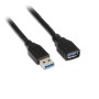 Cabo de extensão USB 3.0 Aisens A105-0042/ USB macho - USB fêmea/ 2 m/ preto