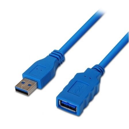 Cabo de Extensão USB 3.0 Aisens A105-0045/ USB Macho - USB Fêmea/ 1m / Azul