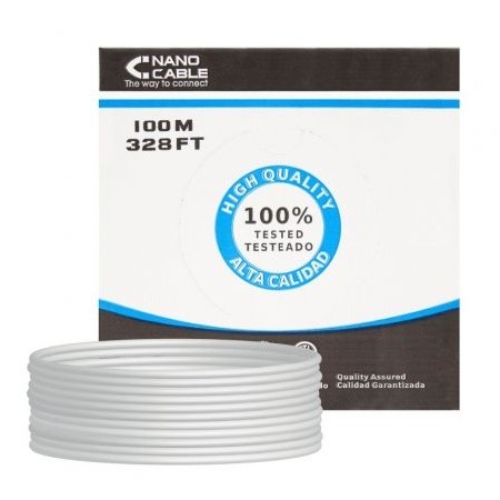 Carretel de Cabo RJ45 FTP Nanocable 10.20.0702-FLEX Cat.5e/ 100m/ Cinza