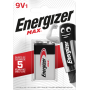 Energizer Max - Bateria alcalina de uso único de 9V