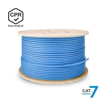 Carretel de Cabo RJ45 SFTP AWG23 LSZH CPR Dca Aisens A146-0666 Cat.7/ 500m/ Azul