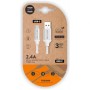 Tech One Tech TEC2006 Cabo USB 2.0/ USB Tipo-C Macho - USB Macho/ 1 m/ Branco