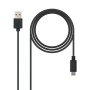 Cabo USB 2.0 Nanocable 10.01.2101/ USB Type-C Macho - USB Macho/ 1m/ Preto