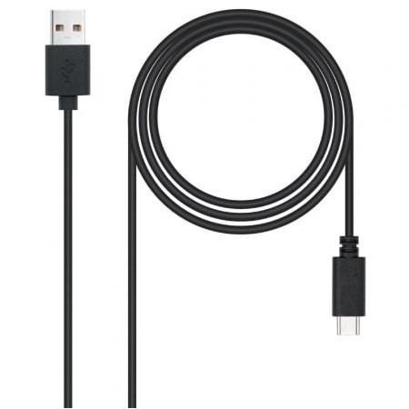 Cabo USB 2.0 Nanocable 10.01.2103/ USB Macho - USB Type-C Macho/ 3m/ Preto