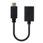 Cabo USB 2.0 Nanocable 10.01.2400/ USB Type-C Macho - USB Fêmea/ 15cm/ Preto