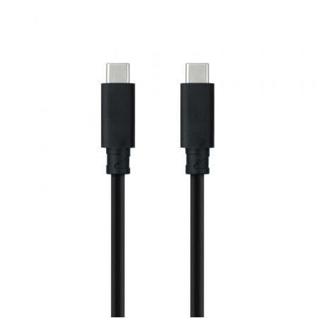 Cabo USB 3.1 Nanocable 10.01.4100/ USB Type-C Macho - USB Type-C Macho/ 0,5m/ Preto