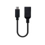 Cabo USB 3.1 Nanocable 10.01.4201/ USB Type-C Macho - USB Fêmea/ 15cm/ Preto