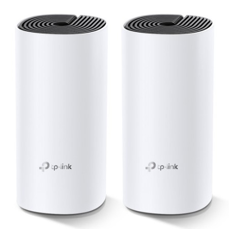 Roteador sem fio TP-LINK Deco M4 (pacote com 2) Banda dupla (2,4 GHz / 5 GHz) Gigabit Ethernet Preto, branco