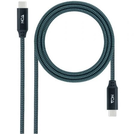 Cabo Nanocable USB 3.2 10.01.4301-COMB/ USB Type-C Macho - USB Type-C Macho/ 1m/ Cinza e Preto