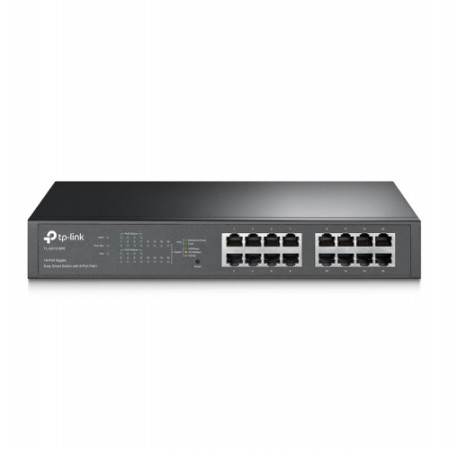 TP-LINK TL-SG1016PE Gerenciado Gigabit Ethernet (10/100/1000) Power over Ethernet (PoE) Preto