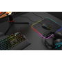 Mouse pad para jogos Krom Knout RGB preto