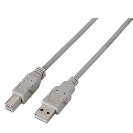 Impressora a cabo USB 2.0 Aisens A101-0002/ USB macho - USB macho/ 1,8 m/ bege