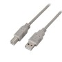 Impressora a cabo USB 2.0 Aisens A101-0004/ USB macho - USB macho/ 4,5 m/ bege