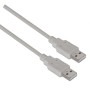 Cabo USB 2.0 Aisens A101-0021/ USB Macho - USB Macho/ 1m/ Bege