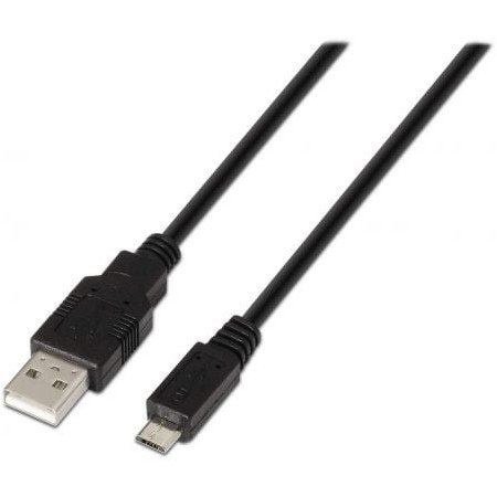 Cabo USB 2.0 Aisens A101-0027/ USB Macho - MicroUSB Macho/ 80cm/ Preto