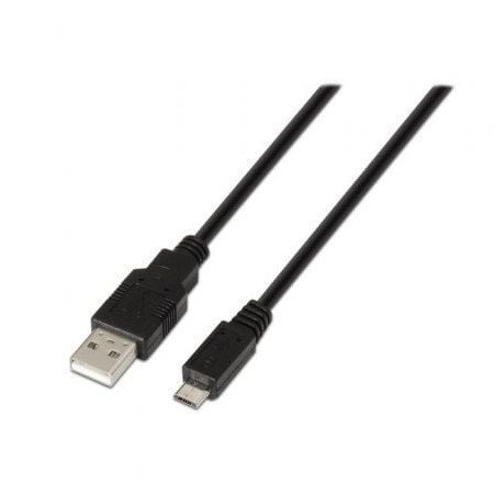Cabo USB 2.0 Aisens A101-0028/ USB macho - MicroUSB macho/ 1,8 m/ preto
