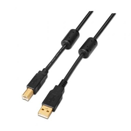 Impressora a Cabo USB 2.0 Aisens A101-0009/ USB Macho - USB Macho/ 2m/ Preto