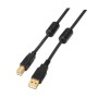 Impressora a Cabo USB 2.0 Aisens A101-0009/ USB Macho - USB Macho/ 2m/ Preto