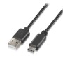 Cabo USB 2.0 tipo C Aisens A107-0050/ USB tipo C macho - USB macho/ 0,5 m/ preto