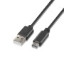 Cabo USB 2.0 tipo C Aisens A107-0051/ USB tipo C macho - USB macho/ 1 m/ preto