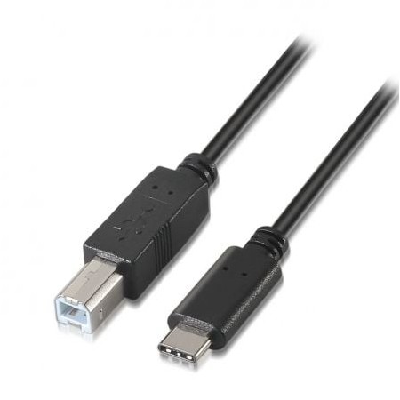 Impressora a cabo USB 2.0 Aisens A107-0053/ USB tipo C macho - USB macho/ 1 m/ preto