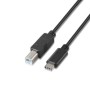 Impressora a cabo USB 2.0 Aisens A107-0054/ USB Type-C Macho - USB Macho/ 2m/ Preto