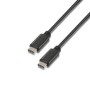 Cabo USB 2.0 tipo C Aisens A107-0055/ USB tipo C macho - USB tipo C macho/ 0,5 m/ preto