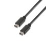 Cabo USB 2.0 tipo C Aisens A107-0056/ USB tipo C macho - USB tipo C macho/ 1 m/ preto