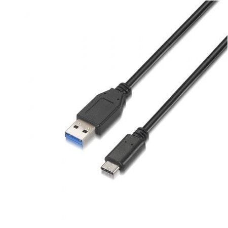 Cabo USB 3.1 Aisens A107-0060/ USB Type-C Macho - USB Macho/ 1m/ Preto