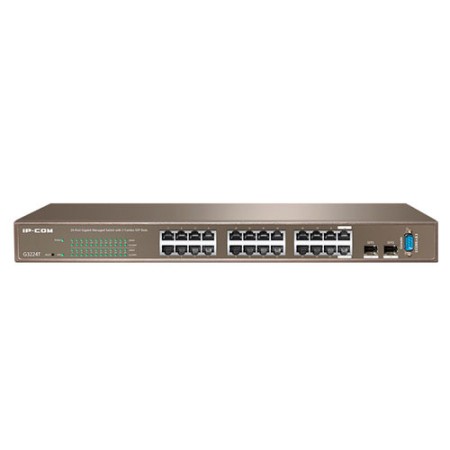 INTERRUPTOR DE GERENCIAMENTO COMPLETO IPCOM G3224T INTERRUPTOR DE GERENCIAMENTO GIGABIT L2 DE 24 PORTAS COM 2 PORTAS SFP COMBO, 