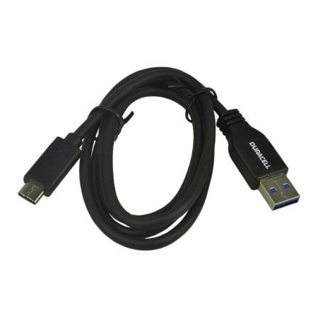 Cabo USB 3.0 tipo C Duracell USB5031A/ USB tipo C macho - USB macho/ 1 m/ preto