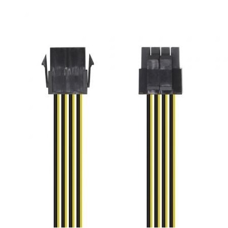 Cabo de alimentação do microprocessador Aisens A131-0419/ Molex -4+4 PIN Macho - Molex 8 PIN Fêmea/ 30cm