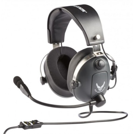 Fones de ouvido Thrustmaster T.Flight US Air Force Edition Faixa de cabeça 3,5 mm Jack Black