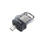 Unidade flash USB Sandisk Ultra Dual m3.0 32 GB USB Tipo A / Micro-USB 3.2 Gen 1 (3.1 Gen 1) Preto, Prata, Transparente