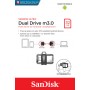 Unidade flash USB Sandisk Ultra Dual m3.0 32 GB USB Tipo A / Micro-USB 3.2 Gen 1 (3.1 Gen 1) Preto, Prata, Transparente