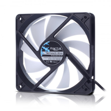 Fractal Design Silent Series R3 120 mm Ventilador de caixa de computador 12 cm preto, branco