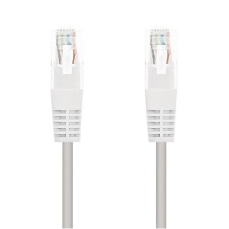 Cabo de Rede RJ45 UTP Nanocable 10.20.0105-W Cat.5e/ 5m/ Branco