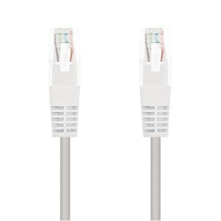 Cabo de Rede RJ45 UTP Nanocable 10.20.0401-W Cat.6/ 1m/ Branco