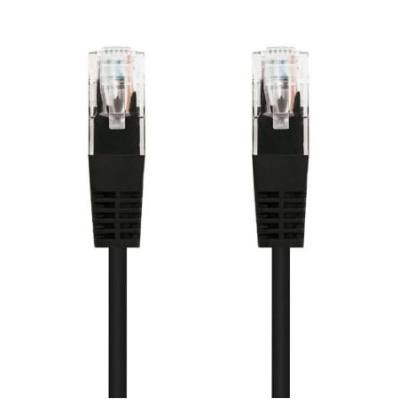 Cabo de rede Nanocable RJ45 UTP 10.20.0400-BK Cat.6/ 0,5 m/ Preto