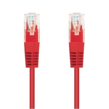 Cabo de Rede RJ45 UTP Nanocable 10.20.0401-R Cat.6/ 1m/ Vermelho