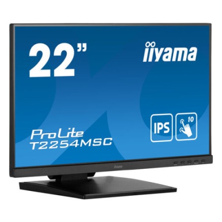 Monitor de PC iiyama ProLite T2254MSC-B1AG 54,6 cm (21,5") 1920 x 1080 pixels Full HD LED Tela sensível ao toque preta