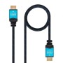 Cabo HDMI 2.0 4K Nanocable 10.15.3700/ HDMI Macho - HDMI Macho/ 0,5m/ Preto/ Azul